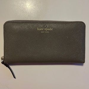 Kate Spade Grey Leather Wallet